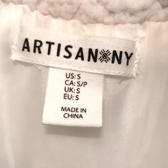 Artisan NY Faux Fur Shearling Sweater Vest Size Small - Picture 4 of 9